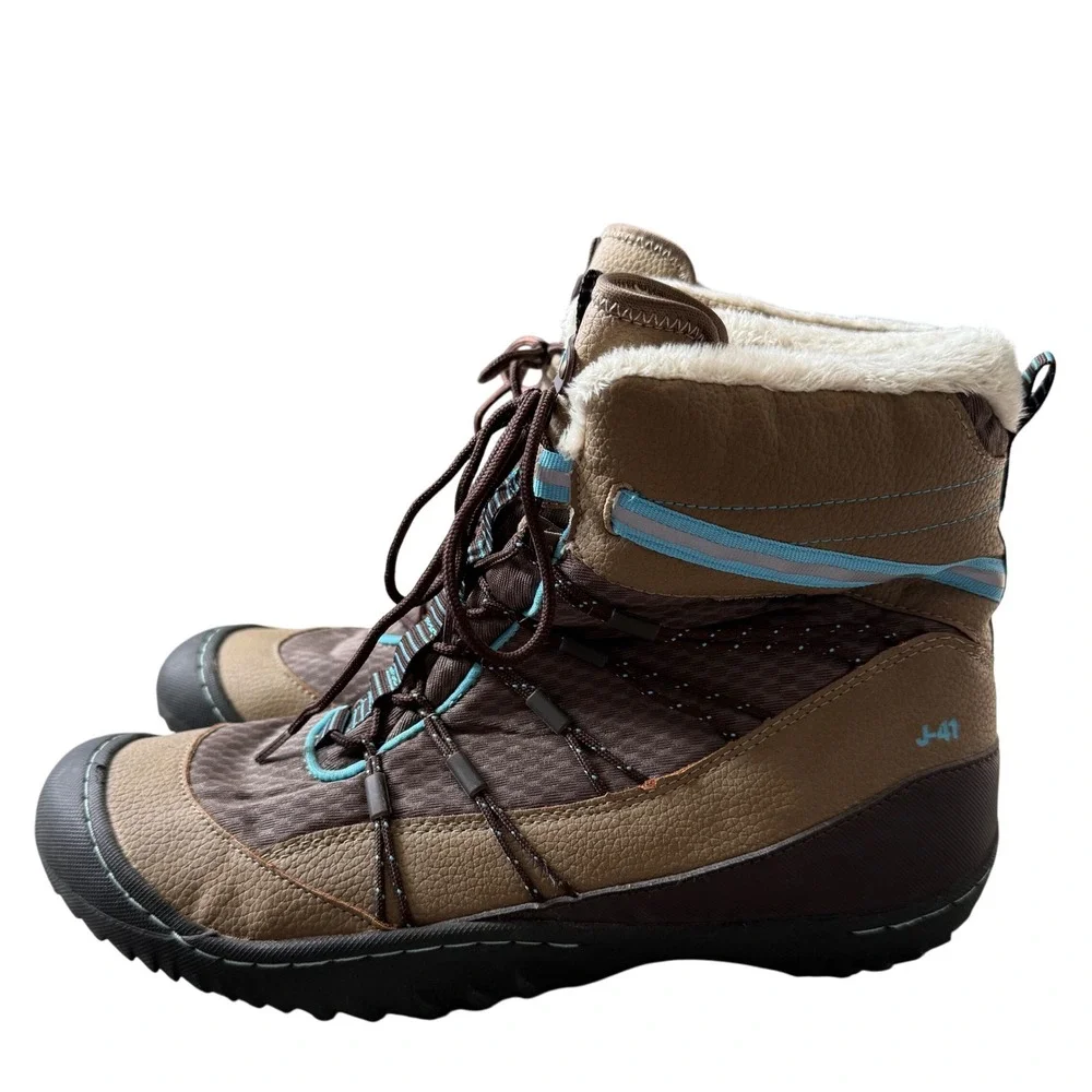 J-41 Kansas Weather-Ready Faux Fur Winter‎ Boots Brown Women's 11 / Men's 9.5